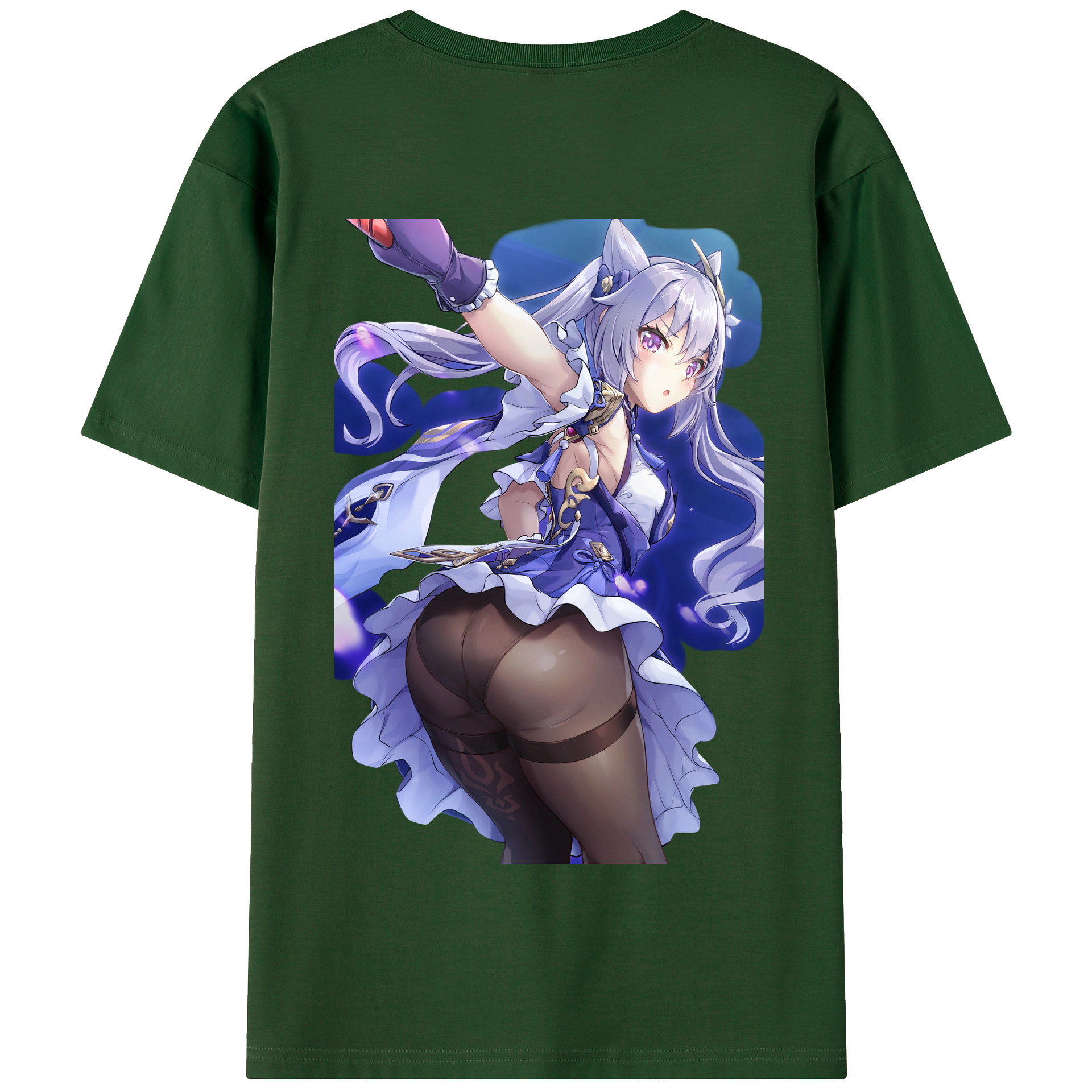 げんし神 刻晴 こくせい genshin Kokusei 綿100％半袖Tシャツ（背面プリント）